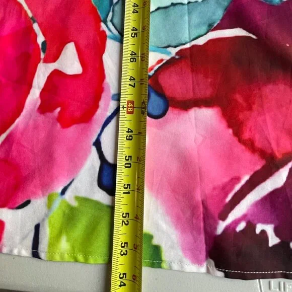 Watercolor Floral Maxi Dress Romantic Garden Party Summer Sleeveless M 53.5” - Picture 10 of 12